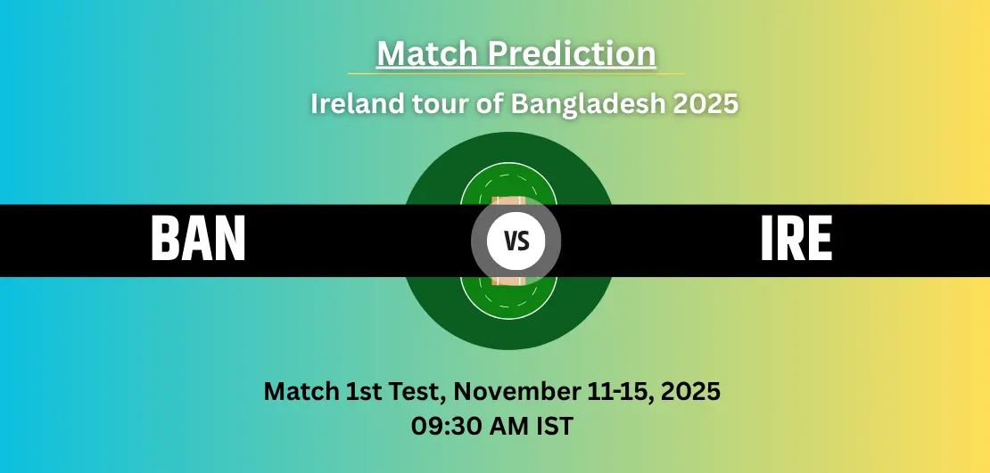 BAN vs IRE 1st Test Prediction